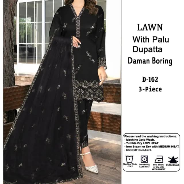 Fancy Morning Show Variety Lawn Cotton 3PC Fully Embroidered.  Shirt, Duppta and Trouser  Embroidered 3pc Unstiched Suit