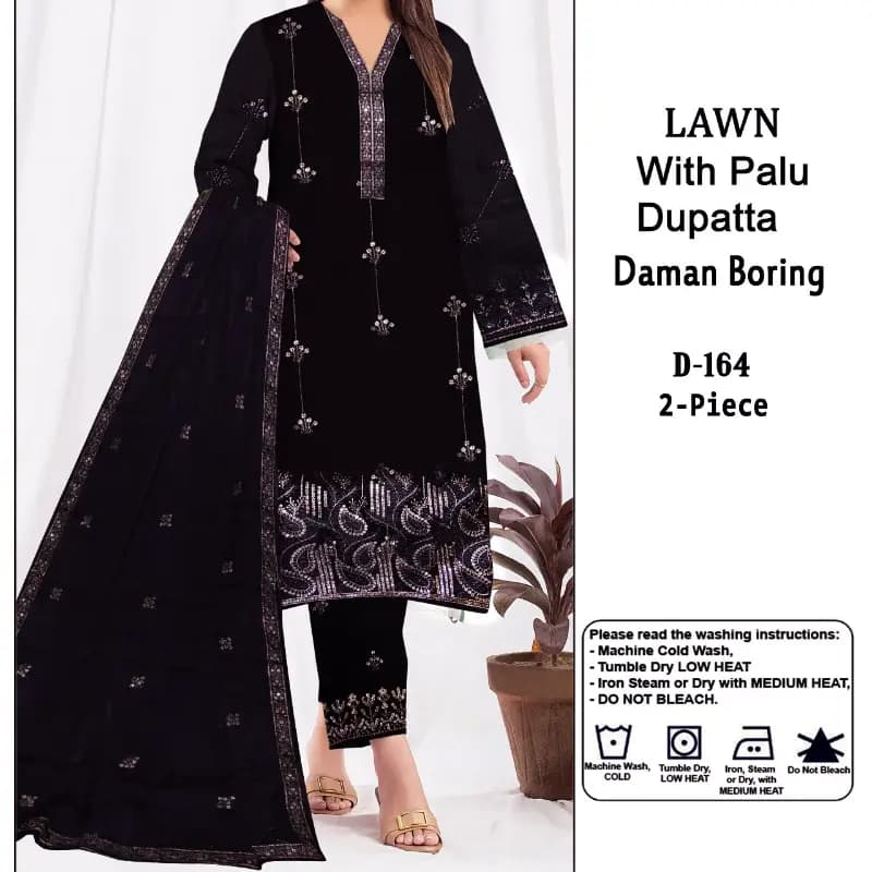 Fancy Morning Show Variety Lawn Cotton 3PC Fully Embroidered.  Shirt, Duppta and Trouser  Embroidered 3pc Unstiched