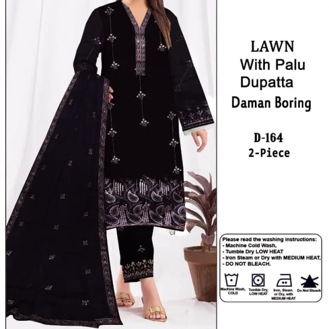 Fancy Morning Show Variety Lawn Cotton 3PC Fully Embroidered.  Shirt, Duppta and Trouser  Embroidered 3pc Unstiched